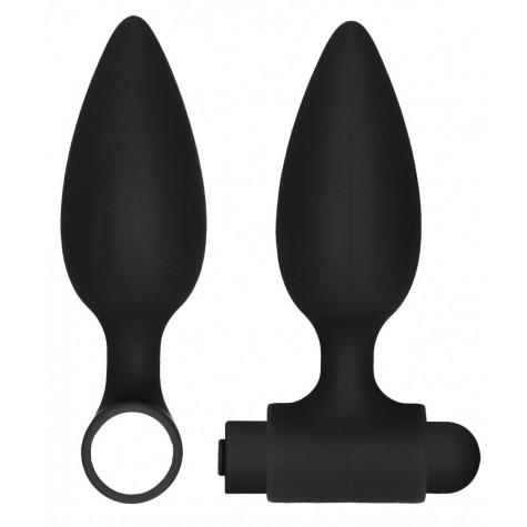 Черный анальный вибронабор USB-Rechargeable Anal Set