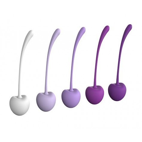 Набор из 5 фиолетово-белых шариков CHERRY KEGEL EXERCISERS